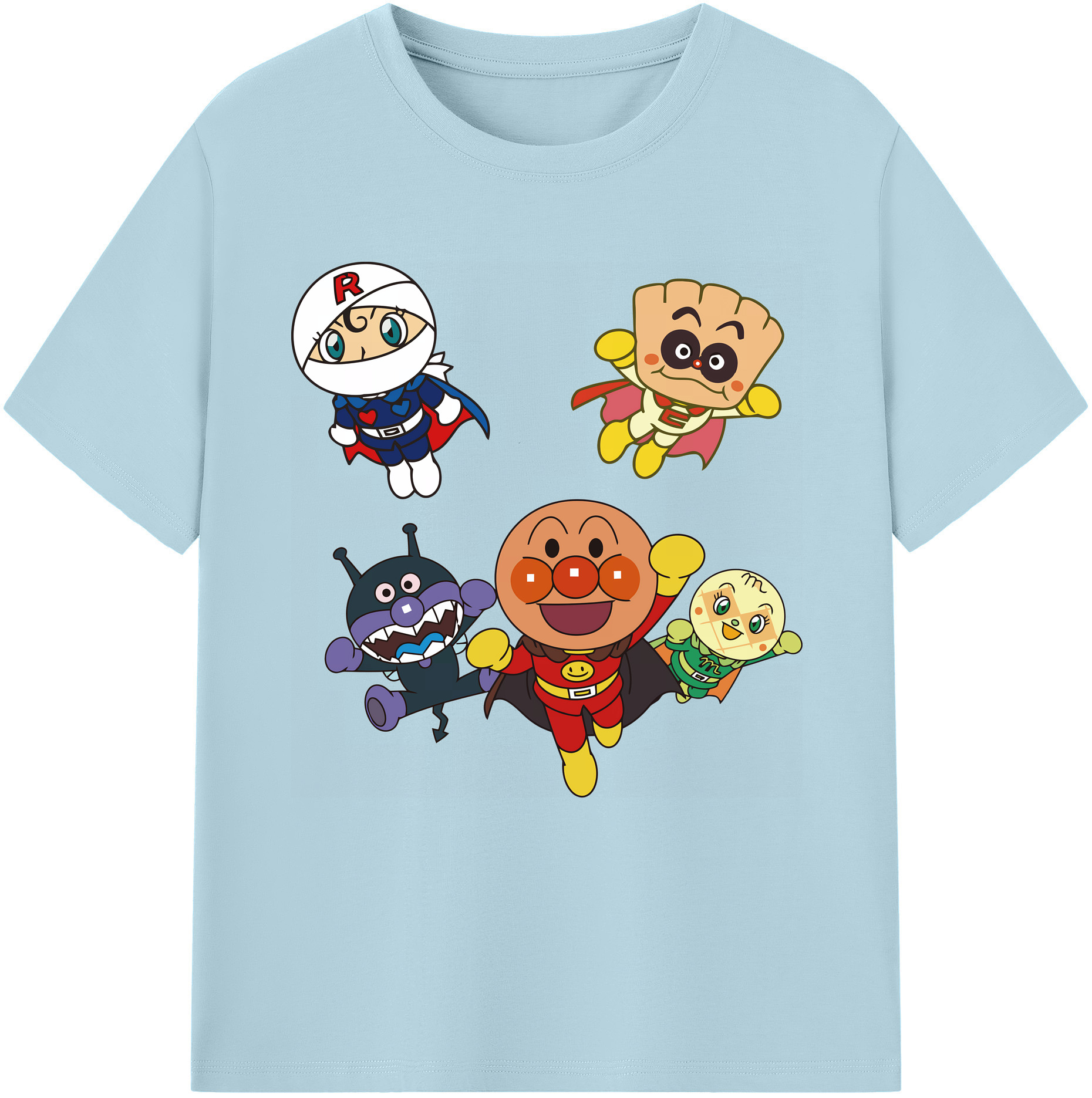 （画像用） アンパンマン Anpanman 綿100％半袖Tシャツ（フロントプリント）